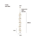 DecorBites™ Crystal Gold Chain Chandelier Ceiling Lamp for Home Décor
