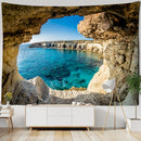 DecorBites™ Coastal Cave Tapestry Wall Hanging - Boho Seaside Landscape Room Decor