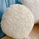DecorBites™ Crochet Cushion Cover Handmade Woven Pillow Case 40*40cm Square Circular Decorative Pillows