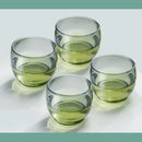 DecorBites™ Glass Tea Cup Set for Chinese Kung Fu Tea, Heat Resistant & Thicken Glass