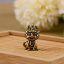 1pcs Retro Brass Lucky Bullfighting Statue Home Decoration Copper Animal Miniature Figurine Bring Wealth Office Desk Decor