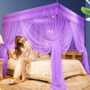 DecorBites™ Lace Mosquito Net with Stainless Steel Bracket - Queen Size Bed Tent