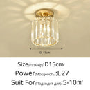 DecorBites™ Crystal Glass LED Chandelier for Modern Living, Study, and Aisle Lighting