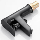 DecorBites™ Black Brass Single Handle Bathroom Basin Faucet with Shower Head, Hot and Cold Mixer Tap
