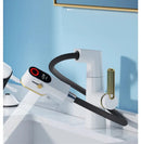 DecorBites™ LED Basin Faucet Pull Out White Gold Water Mixer Sink Tap