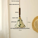 DecorBites™ LED Adjustable Pendant Light Fixture Amber Glass Walnut Wood Bar Hanging Lamp