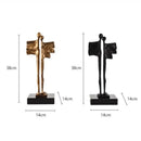 DecorBites™ Abstract Iron Cast Couple Statue for Home Decor and Family Happiness