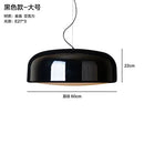 DecorBites™ Glossy Black Round Nordic Pendant Light for Dining Room and Bar Decor