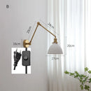 DecorBites™ Copper Swing Arm Wall Lights Sconce Up Down LED Modern Ceramic Lampshade