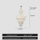 Elegant chrome multi tier crystal chandelier living room art
