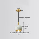 Modern black & white marble led pendant lamp for dining room