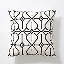 DecorBites™ Geometric Embroidery Cushion Cover 45x45cm Black Grey Soft Cozy for Home Decor