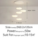 DecorBites™ Cloud White Floating Pendant Chandelier for Dining Room, Kitchen Island, Indoor Lighting