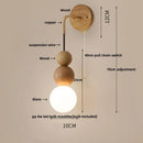 DecorBites™ Adjustable Walnut Wood LED Wall Sconce | Nordic Bedroom Lamparas with Acrylic | Simple Aisle Décor