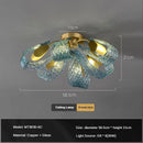DecorBites™ Luxe Copper Leaf LED Ceiling Chandelier for Home, Bedroom, and Dining Room