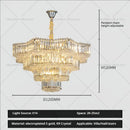 DecorBites™ Light Crystal Chandelier: European Style for Living, Dining & Study Rooms