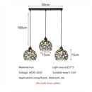 DecorBites™ Crystal Triple Pendant Lamp: Modern Nordic Design for Dining Room, Bedroom, Bar Counter