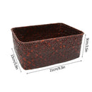 Breakfast Woven Storage Basket Picnic Basket Laundry Box Home Sundries Organizer Fruit Flower Storage Baskets Desktop Container