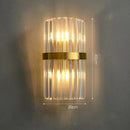 DecorBites™ Art Deco Stainless Steel Crystal LED Wall Sconce Black Gold Bedroom Corridor