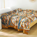 DecorBites™ 100% Cotton Nordic Throw Blanket - Soft Gauze Bedspread for Bedroom & Sofa