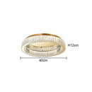 DecorBites™ Crystal Circle Chandelier: Modern Nordic LED Ceiling Lamp for Living Room, Bedroom, Study