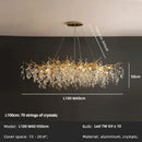 DecorBites™ Crystal LED Pendant Lights Gold Dining Room Branch Chandelier