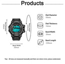Men LED Digital Watch – Luminous Waterproof Sport Military Wristwatch