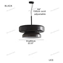 DecorBites™ Amber Green Glass Pendant Light Modern Round Dining Table Decor