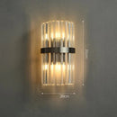 DecorBites™ Art Deco Stainless Steel Crystal LED Wall Sconce Black Gold Bedroom Corridor