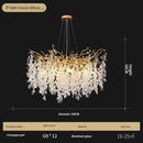 DecorBites™ Crystal LED Chandelier: Luxury Pendant Lamp for Home Decor