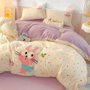 DecorBites™ Cotton Bedding Set Cute Pattern Soft Comforter Single/Double Size Duvet Cover