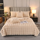 DecorBites™ Bubble Rabbit Velvet Blanket: Soft Plush Sofa Cover for All Seasons
