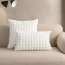 DecorBites™ Fluffy Faux Fur Cushion Cover 45x45cm Cream Coffee Brown Home Decor Sofa