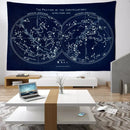 DecorBites™ Cosmic Constellation Compass Tapestry: Abstract Psychedelic Witchcraft Wall Hanging