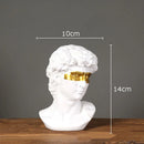 DecorBites™ Gold David Statue Resin Sculpture Artwork Ornament for Living Room