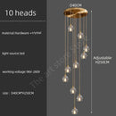 DecorBites™ Crystal Stainless Steel Staircase LED Chandelier for Modern Luxury Interiors