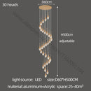 DecorBites™ Gold LED Staircase Chandelier | Luxury Large Living Room Pendant Lamp