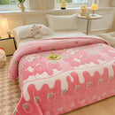 DecorBites™ Dinosaur Patterns Snowflake Velvet Blanket in Various Sizes for Home/Office