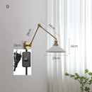 DecorBites™ Copper Swing Arm Wall Lights Sconce Up Down LED Modern Ceramic Lampshade