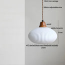 DecorBites™ Brown Wood LED Pendant Lamp Ceramic Nordic Hanging Light Fixtures