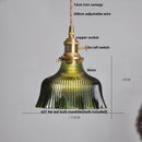 DecorBites™ Clear Glass Knob Switch LED Pendant Light Fixture: Modern Nordic Hanging Chandelier