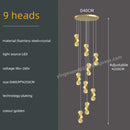 DecorBites™ Gold Crystal Chandeliers LED Pendant Lamp for Modern Living Spaces