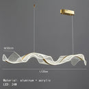 DecorBites™ LED Acrylic Chandelier Dining Room Light Fixtures Adjustable Kitchen Hanging Lamp