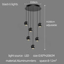 DecorBites™ Globe Lens Metal Chandelier for Living Room Kitchen Bedroom Cafe Staircase Villa