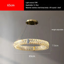 DecorBites™ Crystal Round Ceiling Chandelier LED Lighting Fixtures for Kitchen Dining Room & Villa