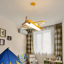 DecorBites™ Kids LED Wood Ceiling Light in Yellow & Blue - Minimalist Design