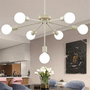 DecorBites™ 8-Head Nordic Ceiling Chandelier in Black White Gold for Modern Home Decor