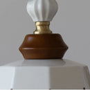 DecorBites™ Brown Wood Ceramic Tassel LED Pendant Lights for Modern Interior Lighting