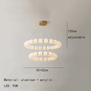 DecorBites™ Gold Acrylic LED Ceiling Chandelier for Living Room Bedroom Pendant Lighting