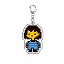 Game Undertale Pixel Keychain Cosplay Sans Flowey Papyrus Asriel Pendant Car Key Chain Bag Accessories Children Birthday Gifts